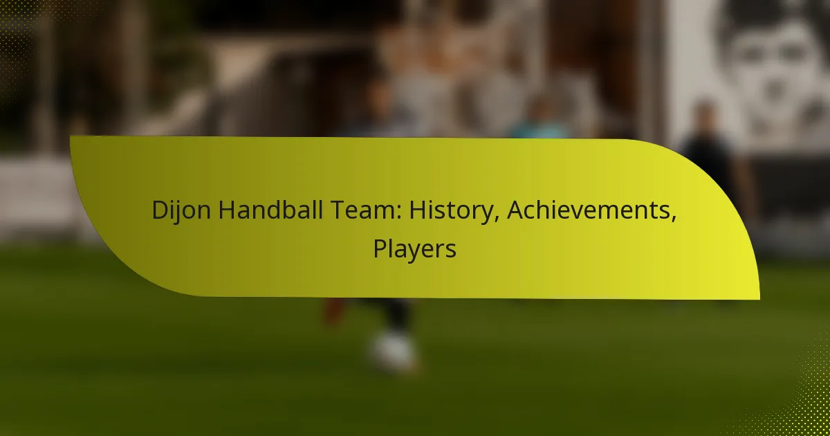 Dijon Handball Team: History, Achievements, Players