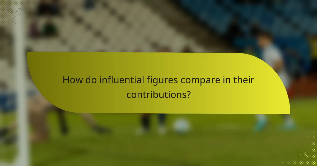 How do influential figures compare in their contributions?