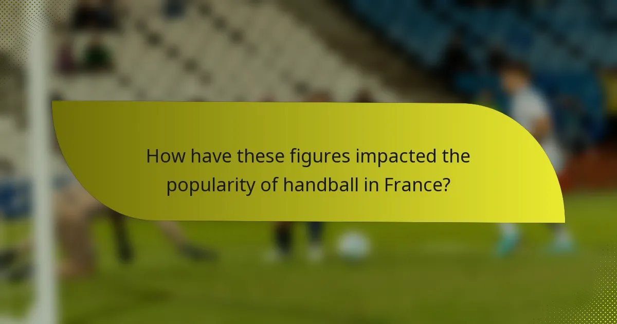 How have these figures impacted the popularity of handball in France?