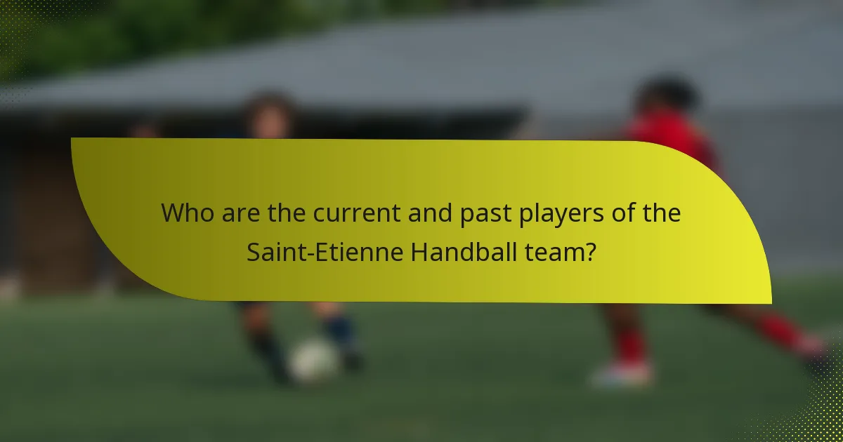 Who are the current and past players of the Saint-Etienne Handball team?